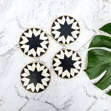 Posavasos único con incrustaciones de hueso para cocina, posavasos decorativo de taza y artesanía, forma cuadrada, posavasos con incrustación de hueso - Product Image 4