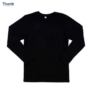 เสื้อยืดคุณภาพสูง เป็นมิตรกับสิ่งแวดล้อม แห้งเร็ว ผ้าฝ้าย 100% แขนยาว คลาสสิก เรียบง่าย ออกแบบเองได้ ไม่มีลาย สีพื้น สมาร์ทแคชชวล ผ้าเจอร์ซีย์ - Product Image 2