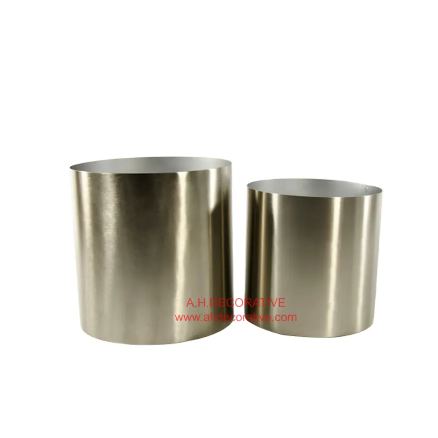 Vaso De Cilindro De Flor De Metal Decoração De Mesa De Casamento Vaso De Flores De Aço Inoxidável De Qualidade Premium e Vasos Para Venda