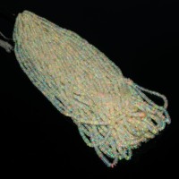 Brin de perles Opel en forme ronde, pierres précieuses naturelles éthiopiennes, longueur de 8 pouces, environ 3MM à 4MM, pour la fabrication de bijoux, 10 pièces