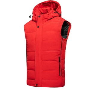 Men's Hooded Lightweight Water Resistant Windproof Packable Puffer Down Vest Padded Outerwear <b>Quilted</b> <b>Waistcoat</b> Jacket OEM - Product Image 3