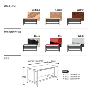 Bureau de secrétaire moderne en bois noir, 1 pièce, mobilier de Style industriel moderne réglable (hauteur) - Product Image 2