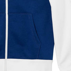 Sweatshirts à capuche pour hommes de haute qualité, vente en gros de panneaux de contraste solides personnalisables, style fermeture éclair, meilleure polaire bouffante - Product Image 6