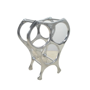 Antique Finished Metal 4 Bottle Wine <b>Stand</b> for Bar Hotel Use - Product Image 6