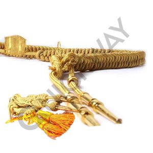 ควิกเวย์ อินดัสทรีส์ ชุดเครื่องแบบพิธีการบุรุษสั่งทำพิเศษ สีเงิน แดง ทอง พร้อมสายสะพายไหล่ ขายส่งจำนวนมาก วัสดุลวดทองคำ น้ำหนักเบา สวมใส่สบาย - Product Image 5