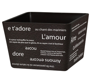 Pot de fleurs carré, design minimaliste, pot en plastique durable, léger, utilisation en extérieur/intérieur, design imprimé décoratif - Product Image 4