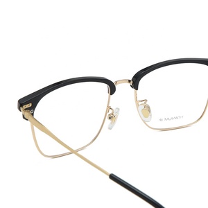 Populaire haute qualité homme femmes carré optique luxe titane lieu de travail style d'affaires montures de lunettes - Product Image 5