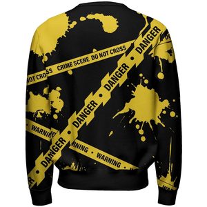 Hot Sale Men's Black and Yellow Printed <b>Sweatshirts</b> Factory Made with Polyester/Cotton Material for Winter - Product Image 2