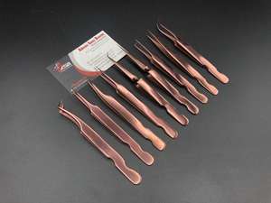 Pinzas para Pestañas de Acero Inoxidable con Acabado Brillante en Oro Rosa, Marca Privada, Venta al por Mayor, Extensión de Pestañas Sostenible - Product Image 2