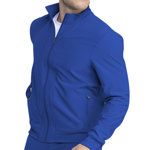 แจ็คเก็ตไมโครโพลีเอสเตอร์สีน้ำเงินรอยัลแบบใหม่สำหรับทุกเพศทุกวัย ผลิตตามแบบที่ลูกค้าต้องการและตามความต้องการของตลาด - Product Image 3