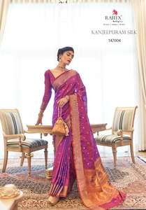 Sares en soie Pure Kanjivaram, style indien du pakistan, 2020 - Product Image 5