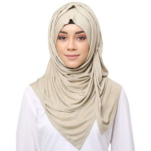 Hijab islámico para mujeres, chal largo de gasa, liso y pesado, bufanda musulmana de alta calidad, Hijab de gasa gruesa y opaca, venta al por mayor - Product Image 1