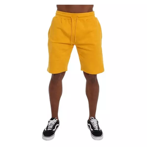 Short de jogging décontracté pour homme 100% coton avec cordon de serrage Motif solide Écologique pour l'entraînement Course à pied Service OEM disponible - Product Image 1