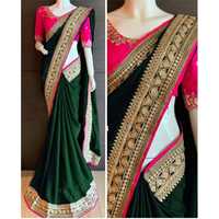 Blusa de Sari de Rayón con Bordado Pesado, Prenda India para Mujer, para Fiestas y Bodas, Precio Bajo al por Mayor, Étnica
