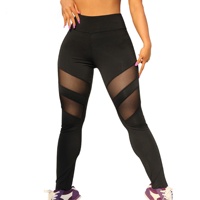 Ropa de entrenamiento para mujer Leggings de cintura alta Pantalones de fitness de retazos transpirables Gimnasio Deportes