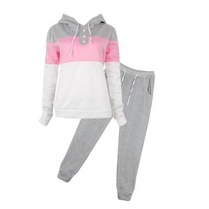 Survêtement Décontracté Hiver Femme Grande Taille Sweat-shirt à Capuche Pantalon Jogger de Sport Ensemble Anti-UV Coupe-Vent Respirant - Product Image 2