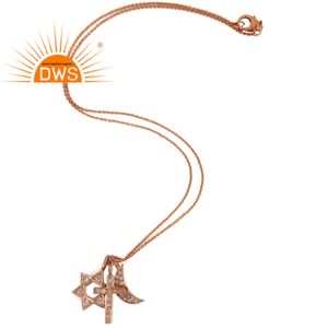 Collar con gema de calcedonia y topacio amarillo, plata 925, chapado en oro de 18k, cadena, colgante, fabricante de joyería - Product Image 2