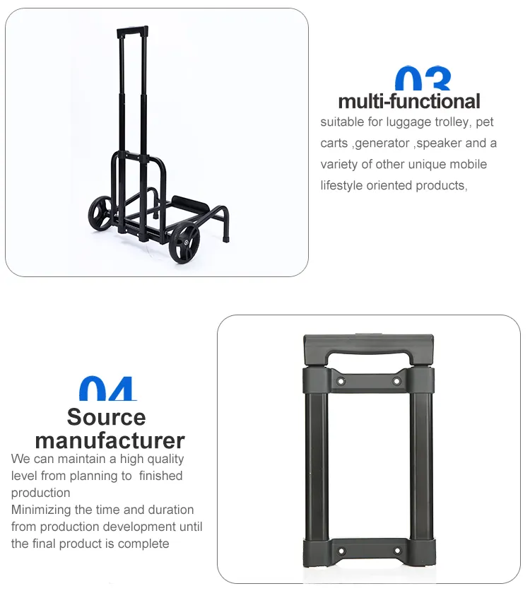 Accessori per valigie personalizzate maniglia per valigia retrattile alluminio estrarre i pezzi di ricambio per bagagli maniglia telescopica per trolley