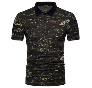 Polo de chasse avec broderie 100% coton T-shirt à manches courtes à séchage rapide col montant méthodes d'impression numérique tissu piqué - Product Image 3