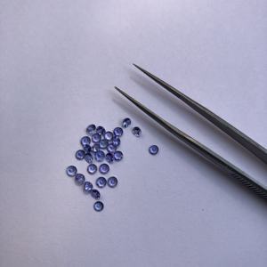 Piedras preciosas de corte redondo facetadas de tanzanita Natural de 4mm, piedras sueltas al por mayor para la fabricación de joyas del fabricante, tienda en línea - Product Image 1
