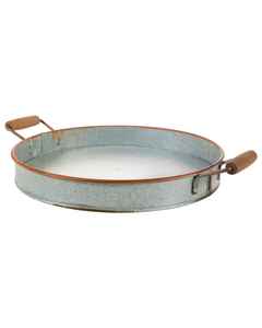 Bandeja de servicio decorativa de macramé de madera ovalada de Metal dorado personalizable Casa de campo Cocina de lujo Mesa de centro Servicio de comida - Product Image 6