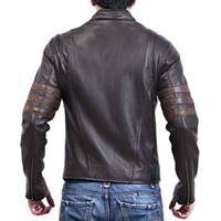Veste de moto en cuir écologique crochetée sur mesure, grande taille, avec cuir de vache