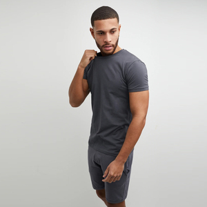 ชุดเสื้อยืดและกางเกงขาสั้นสำหรับผู้ชาย,ชุดสองชิ้นแบบเรียบง่ายสำหรับฤดูร้อน - Product Image 5