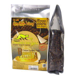 OEM, ODM, ป้ายส่วนตัว "Golden weasel"-Pure arabica & Robusta 500G, กาแฟเวียดนาม, คั่วกลาง, ขายส่ง, hucafood COFFEE - Product Image 4