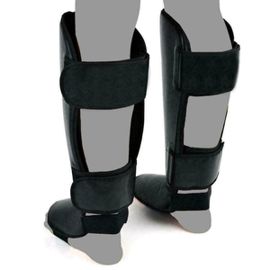 Genuine Leather Special Shin Instep Guard Kick <b>Boxing</b> <b>Training</b> Muay Thai Shin Instep Guard with Custom logo - Product Image 2