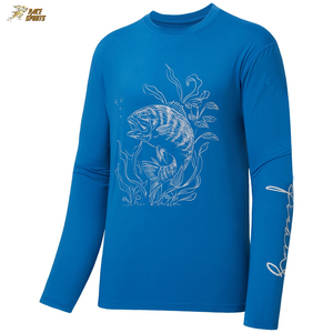 เสื้อเชิ้ตแขนยาวแห้งเร็วสำหรับผู้ชาย,เสื้อกันแดด UPF 50เสื้อเชิ้ตสำหรับใส่ตกปลาพิมพ์ลายสำหรับกิจกรรมกลางแจ้ง - Product Image 3