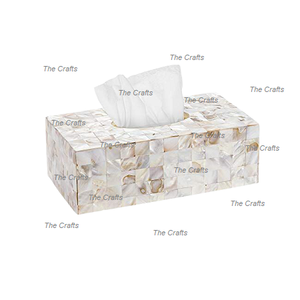 Caja de pañuelos de madera con trabajo de fregona, caja de servilletas de forma cuadrada de tamaño personalizado para uso doméstico y de vajilla de boda - Product Image 5