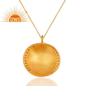 Collar con colgante de plata de ley 925 y cuarzo, cristal Natural de diseñador, chapado en oro de 18k, proveedor de joyería - Product Image 2