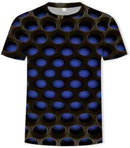 เข้ามาใหม่แฟชั่นบางพอดีซี่โครงโลโก้พิมพ์การออกแบบผู้ชายเสื้อยืดผ้าฝ้ายป้องกันการหดตัวเสื้อยืดนูนโลโก้การออกแบบ100% โพลีเอสเตอร์ - Product Image 5
