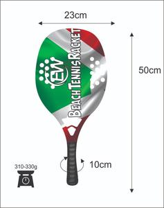 Raquettes de beach tennis personnalisées en carbone et fibre de verre avec vos logos et combinaisons de couleurs 310-330g 50cm - Product Image 4