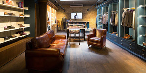 Armario de exhibición de ropa para hombre, armario de almacenamiento de madera personalizado, diseño de tienda de muebles, venta al por mayor - Product Image 2
