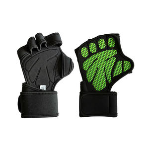 Gants d'haltérophilie en cuir de style coupe au doigt pour hommes conçus pour la salle de sport - Product Image 6