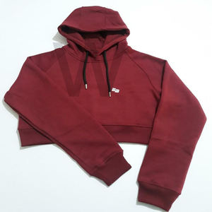 Sudadera corta con capucha personalizada para mujer, top corto con capucha - Product Image 1