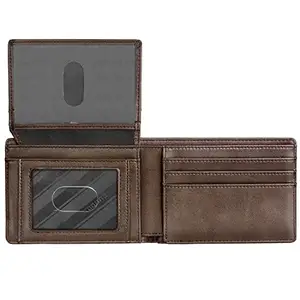 Hotsale Customized Men's Crazy horse Leather Minimalist Slim Genuine Leather Card Holder Rfid Lining Blocking Wallet