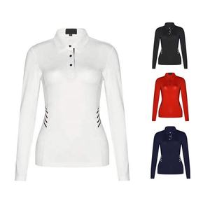 Camisetas de polo personalizadas para jugador de golf y tenis, camiseta de polo para mujer, Camiseta ajustada de algodón ligero de manga larga a la moda para mujer, 50 Uds. - Product Image 1