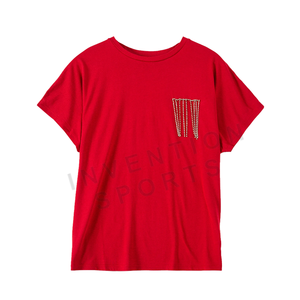 2021 Offre Spéciale Femmes T-shirts Femmes Logo Personnalisé Imprimé Fitness Décontracté Porter Des T-shirts - Product Image 5