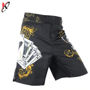 Pantalones cortos de boxeo de Guerrero amarillo para hombre para Fitness Muay Thai MMA-Ropa de artes marciales - Product Image 2