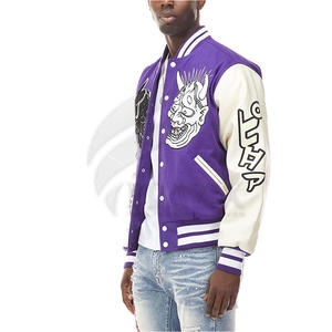 Mode d'usine du fabricant OEM vestes en toile Letterman universitaire personnalisées et chaudes pour hommes avec broderie en chenille pour l'hiver - Product Image 4