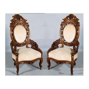 Silla de Madera de Lujo para Decoración, Estilo Antiguo, Juego de Sillas para Sala de Estar, el Mejor Juego de Sillas de Madera de Estilo Barroco - Product Image 1