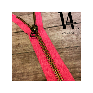 #10 Antibrass Metal zipper open end with Retro puller - Product Image 1