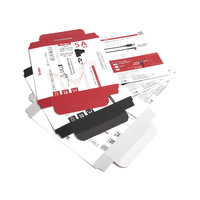 Dossiers pliables personnalisés avec impression couleur intégrale, pelliculage mat, revêtement UV, recyclables, pour câbles de chargeurs électroniques intelligents