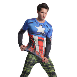 Chemises de protection anti-UV pour hommes, vente en gros, hauts de compression personnalisés imprimés, manches longues, surf, natation, pêche, vêtements de sport fitness - Product Image 1