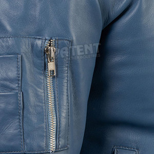 Chaqueta de Cuero Personalizada para Hombre 2022 con Cuello Alto y Tela de Lona para la Temporada de Invierno en Oferta, Chaqueta para Hombre - Product Image 5