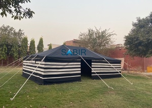 Tente de Camping en toile à rayures noires et blanches, rayures pour le marché du moyen-orient, livraison gratuite - Product Image 3