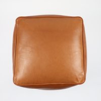 Pouf Ottoman Moderne Pliable en Cuir Véritable Marocain Fait Main de Luxe pour Hôtel, Salon, Chambre et Maison