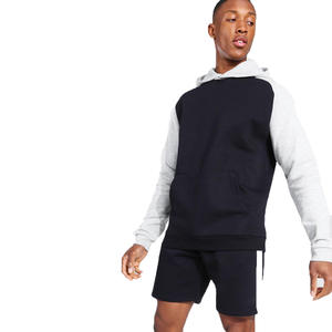 Sudaderas con capucha de bloque de color para hombres, conjunto informal de Sudadera corta con panel, calidad prémium - Product Image 4